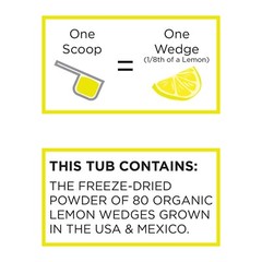Organic Lemon Powder With Peel – 80 Servings 1 scoop = 1 Lemon Wedge, & Mexi…