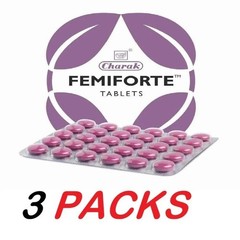 3 x Charak Femiforte Tablets For Female Health & Hormonal Balance G098
