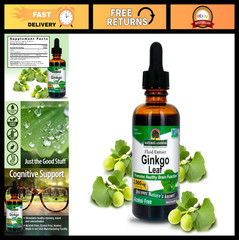 Ginkgo Leaf Extract 2000mg Alcohol-Free 2oz | Boost Memory, Mood & Focus | Glute