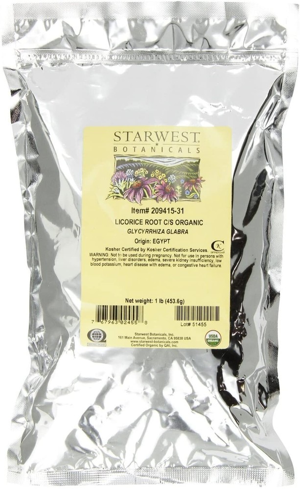 Starwest Botanicals Organic Peony Root (bai shao) Sliced 1lb (453.6g) Exp 9/2027