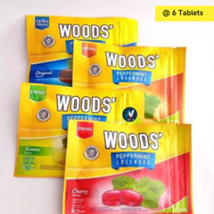 WOODS LEMON Peppermint Lozenges Sore Throat Health Freshens Breathing Relax 12X