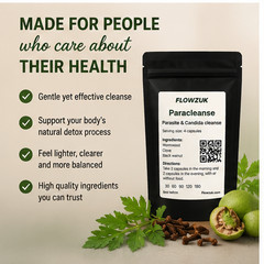 Paracleanse Parasite & Candida cleanse for Humans Black walnut, wormwood, cloves