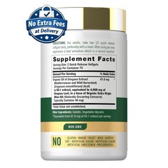 Aceite de Orégano Orgánico 4000 mg 150 Cápsulas Blandas | Suplemento Carvacrol