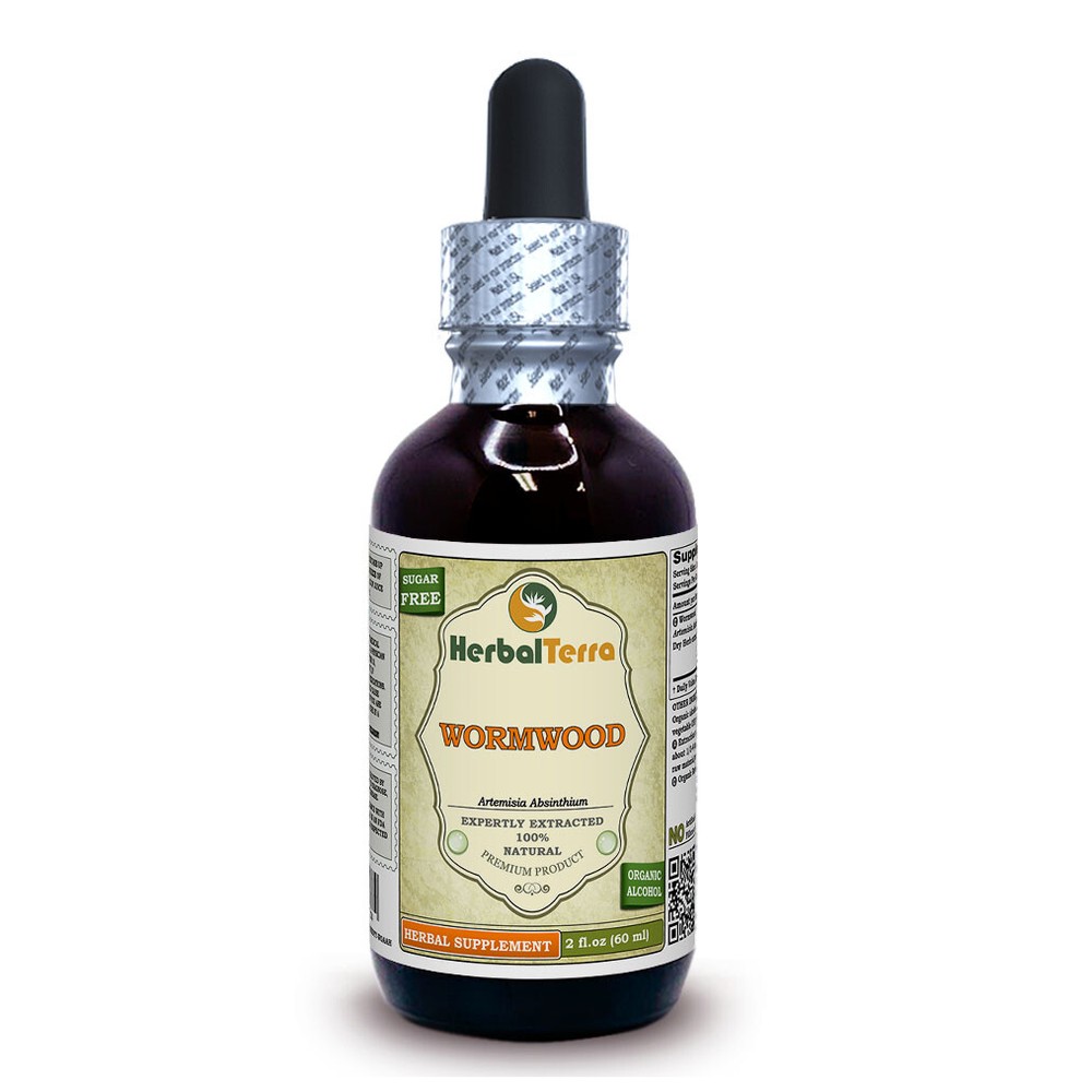 Wormwood Tincture, Organic Dried Herb Liquid Extract