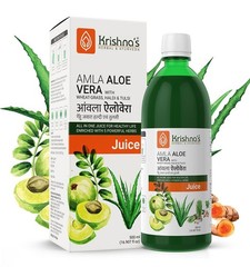 Krishna Herbal Amla Aloe Wheatgrass Juice 500ml Daily Wellness Drink Free Ship