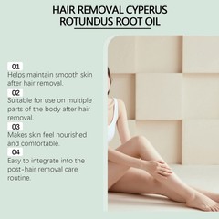 60ML Cyprus Oil for Hair Removal,Organic Cyperus Rotundus Oil for Reducing Body