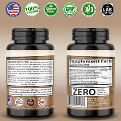 Mushroom Complex Supplement Capsules Mushrooms Lions Mane, Reishi, Turkey Tail