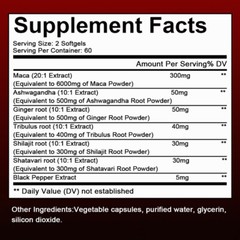 MACA extract – 120 Capsules – Extra Strong with 6000mg – Vegan & High Dosage