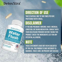 Water Flush Capsule Dandelion Potassium Vitamin B6 Supports Urinary Tract Health
