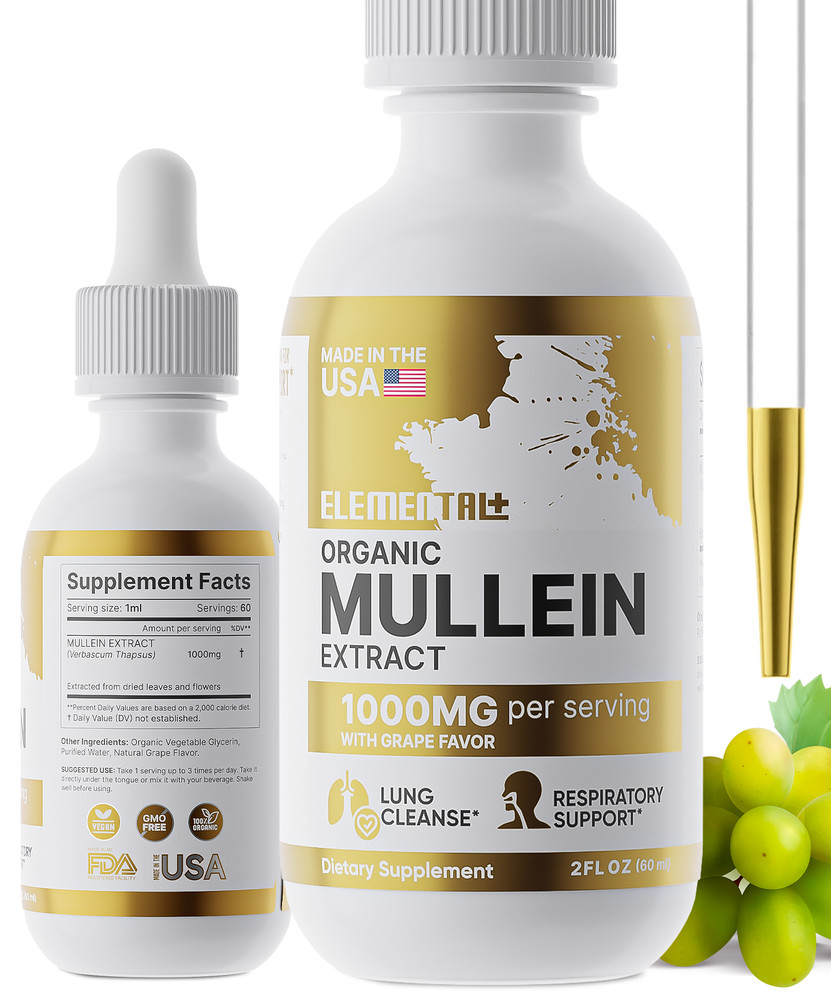 Mullein Leaf Drops 2oz Lung Cleanse Respiratory Bronchial Immune Support