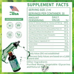 Soursop Bitters Liquid Drops 10 in 1 with Sea Moss, Moringa, Turmeric, Black See