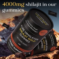 Pure Himalayan Shilajit Gold Gummies with 4000mg Shilajit 75% Fulvic Acid