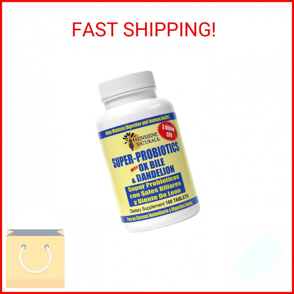 Sunshine Naturals Super Probiotics Supplement. Improves Digestion, Gut Health, I