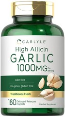 Carlyle Garlic Supplement 1000mg | 180 Caplets | 180 Count (Pack of 1)