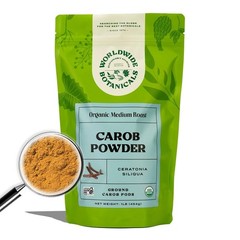 Organic Carob Powder, Medium Roast – 1 lb – Caffeine Free Cocoa Alternative –…