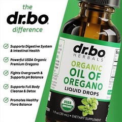 Dr. Bo Organic Oil of Oregano Liquid Drops – Immune Support, Herbal Tincture NEW