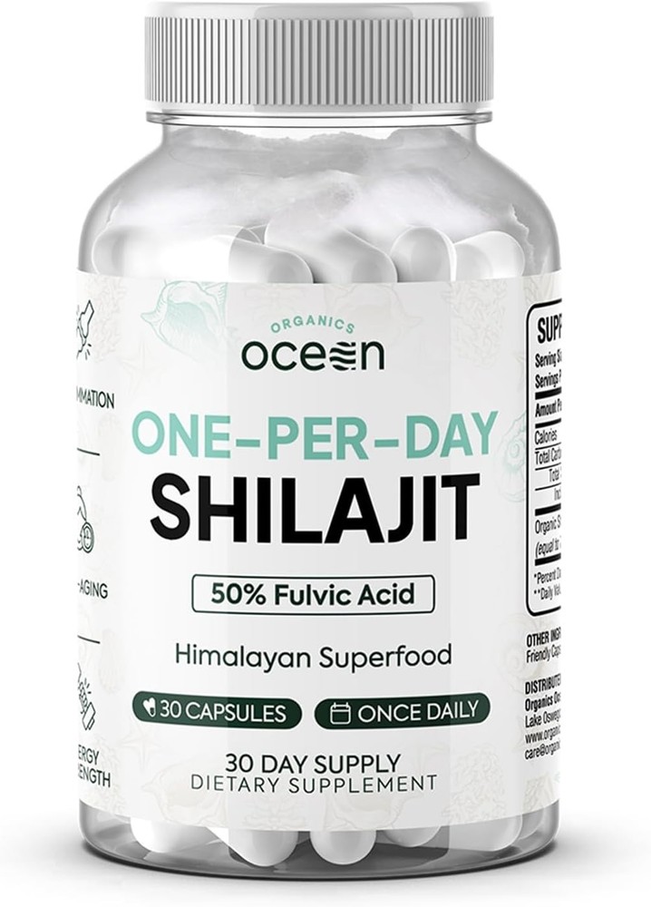 Organics Ocean One-Per-Day Shilajit for Men and Women – Natural Shilajit Supplem
