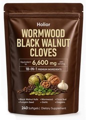 Holior 18-in-1 Black Walnut & Wormwood Herbal Blend for 240 Count (Pack of 1)