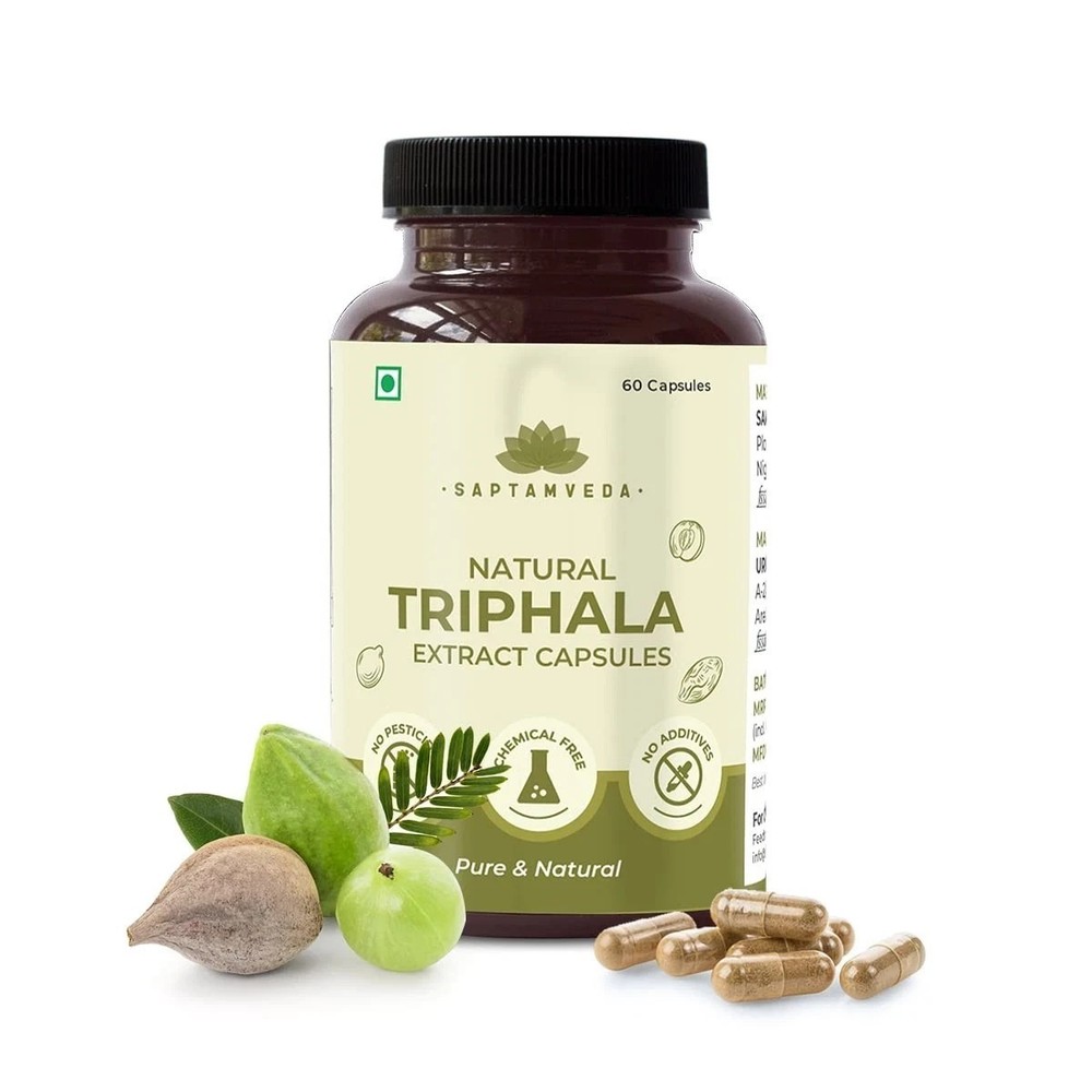 Saptamveda Triphala Extract Capsules, 60 Capsules L542