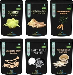 Safed Musli, Ashwagandha, Shatavari, Kaunch, Gokhru, Akarkara Powder (50gm Each)