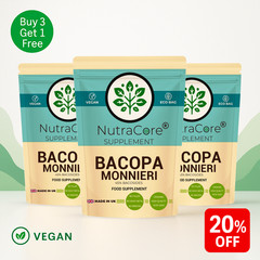 Bacopa Monnieri Capsule, 5000mg-(45% Bacosides) Brain Health, 100% Vegan