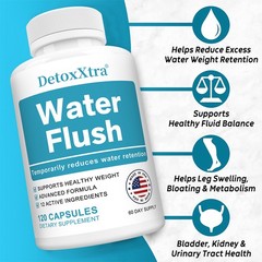 Water Flush Capsule Dandelion Potassium Vitamin B6 Supports Urinary Tract Health