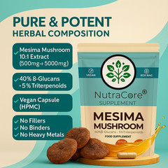 Mesima Mushroom Caps 5000mg-(250mg Triterpenoids)-Prostate & Liver Health-90Caps