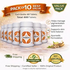 Charak Pigmento Tablets 60 Tabs x10 Herbal Skin Wellness Support Free Ship