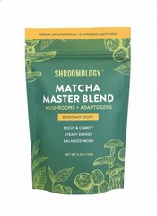 Shroomology Matcha Master Blend Mushroom Adaptogen Powder 6oz Energy Focus New.