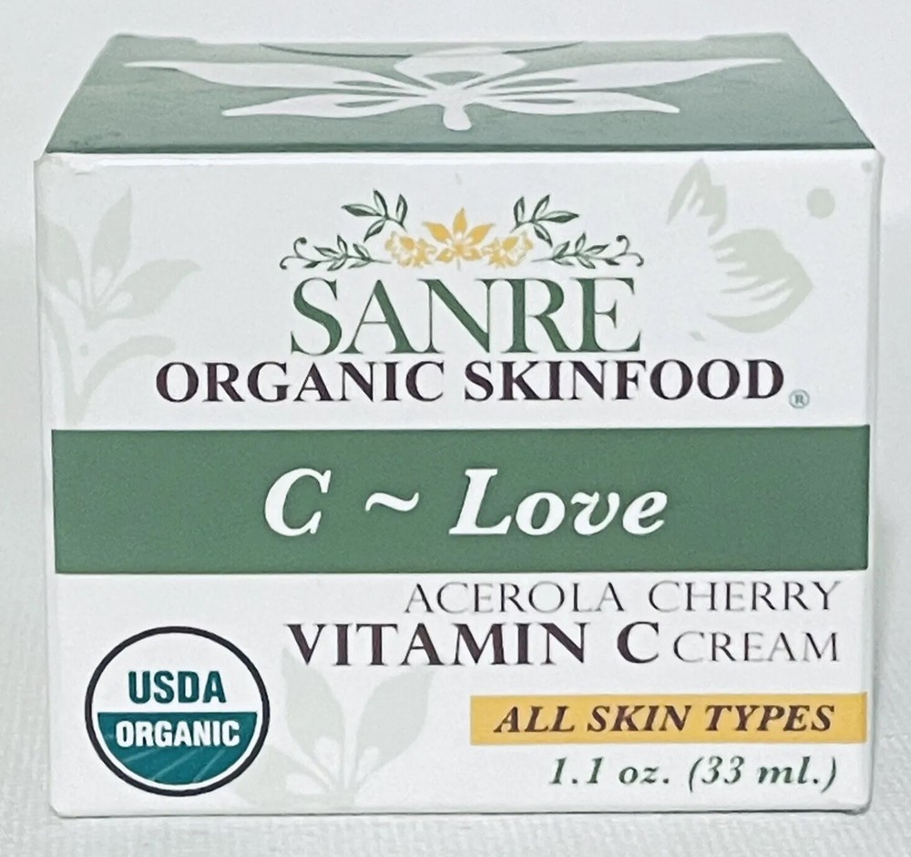 Sanre Organic Skinfood C~ Love Vitamin C, 1.1 Oz 33 ML, New