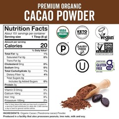 Organic Cacao Powder – Rich Dark Chocolate Flavor