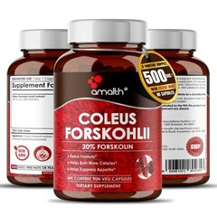 Coleus Forskohlii Extract 20% Forskolin 500mg Capsules – 90 Count – Weight Loss
