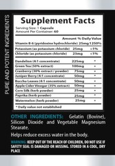 WATER PILLS Natural Diuretic Hypertension Herbal Fat Burner 1 Bottle 60 Capsules