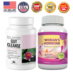 Gut Detox Cleanse Intestinal Health & Womens Hormone Balance Dietary Supplements