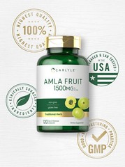 Amla Capsules | 1500mg | 120 Count | Amalaki Fruit | Non-GMO | by Carlyle