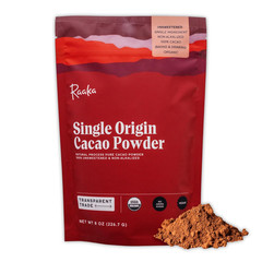 Organic Cacao Powder 8oz Unsweetened Non-Alkalized Raw Cocoa Baking Substitute