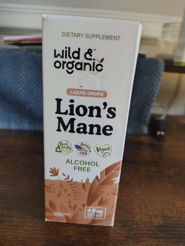 Wild & Organic Lions Mane Liquid Drops – Brain & Focus Support – Lion’s Mane…