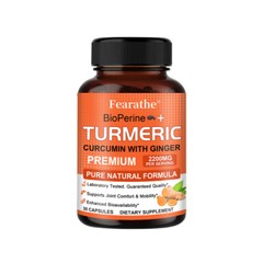Triple Strength Turmeric Curcumin With Bioperine And Ginger 2200mg 30/60/120Caps