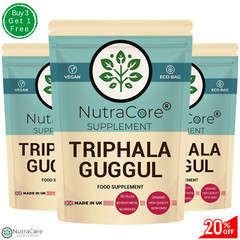 ”Triphala+Guggul” Caps 5500mg-Weight Control & Cholesterol-100%Natural-180Caps