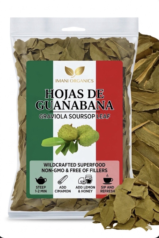 5oz Organic Soursop Leaves Graviola Leaves Hojas de guanabana MADE IN MEXICO 400