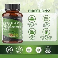 Brain Health Capsules Improve Cognitive Promotes Circulation Energy 30-120 Pills