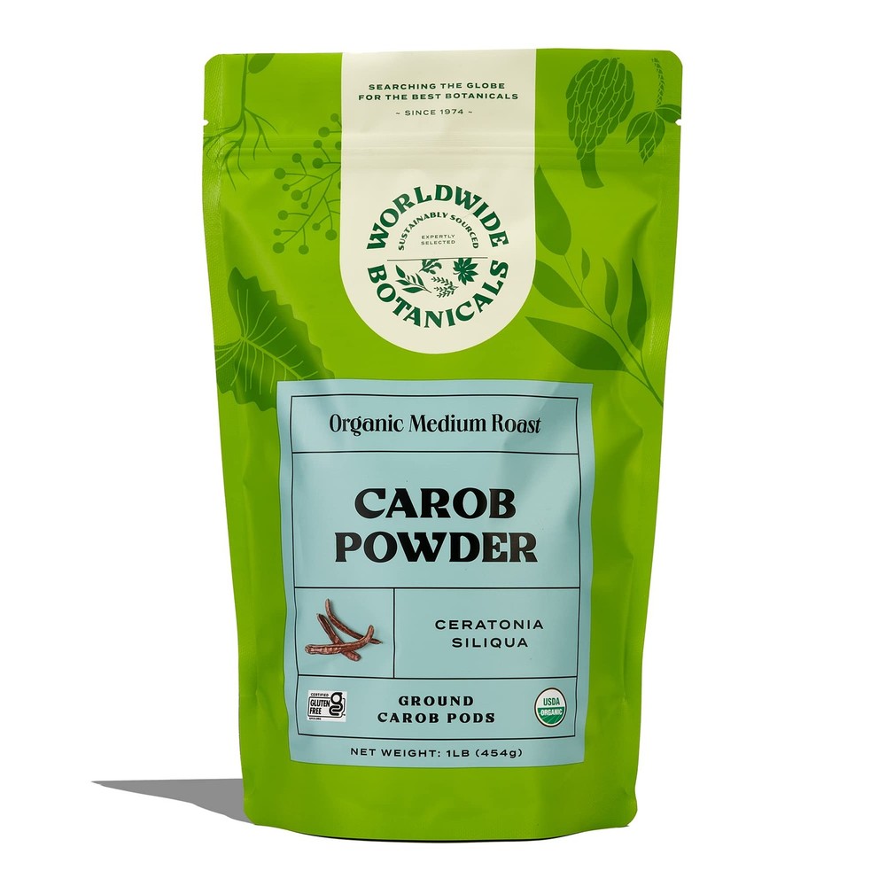 Organic Carob Powder, Medium Roast – 1 Lb – Caffeine Free Cocoa Alternative –