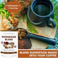 Organic 7 Mushroom Blend Powder – Superfood for Cognitive Boost & Vitality