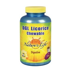 DGL Licorice Tablets, 380 Mg, Chewable, 100 Count