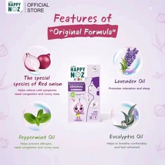 Happy noz Onion Essential Oil Sticker Organic Stuffy Nose (6PCS/Box × 3)