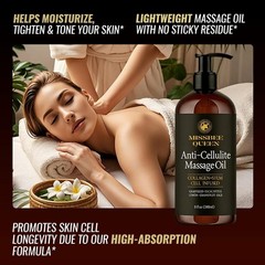 Anti Cellulite Massage Oil | Firming Body Oil with Collagen | 8 Fl Oz