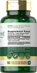 Bioperine Black Pepper Extract 10mg | 120 Capsules | Non-GMO | by Carlyle