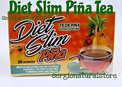 DIET SLIM PIÑA TEA 30 WRAPPED BAGS 2.5 grs each Green Tea Dandelion Pineapple