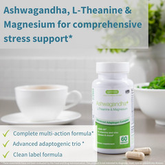 Igennus High Strength Ashwagandha Stress Relief Complex, L-Theanine & Magnesi…