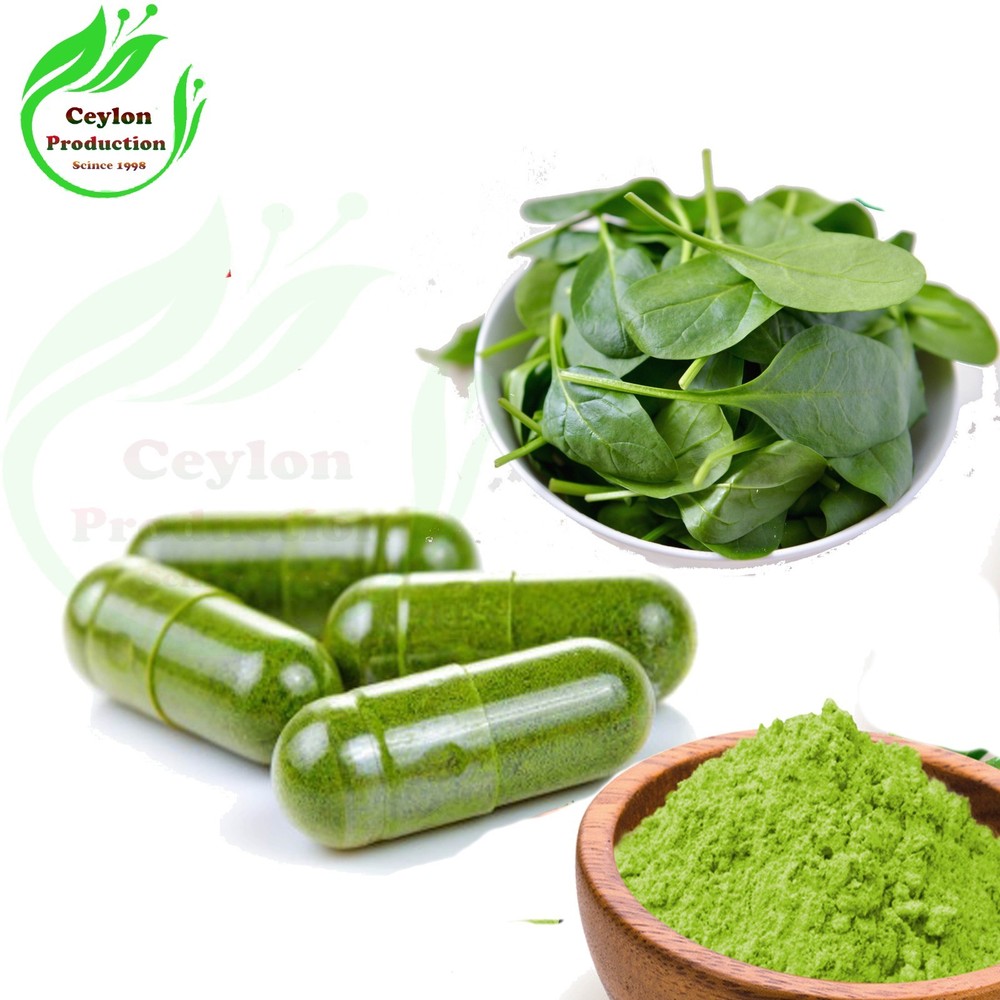 Spinach Leaves ground powder Capsules(600mg) Organic Spinacia oleracea